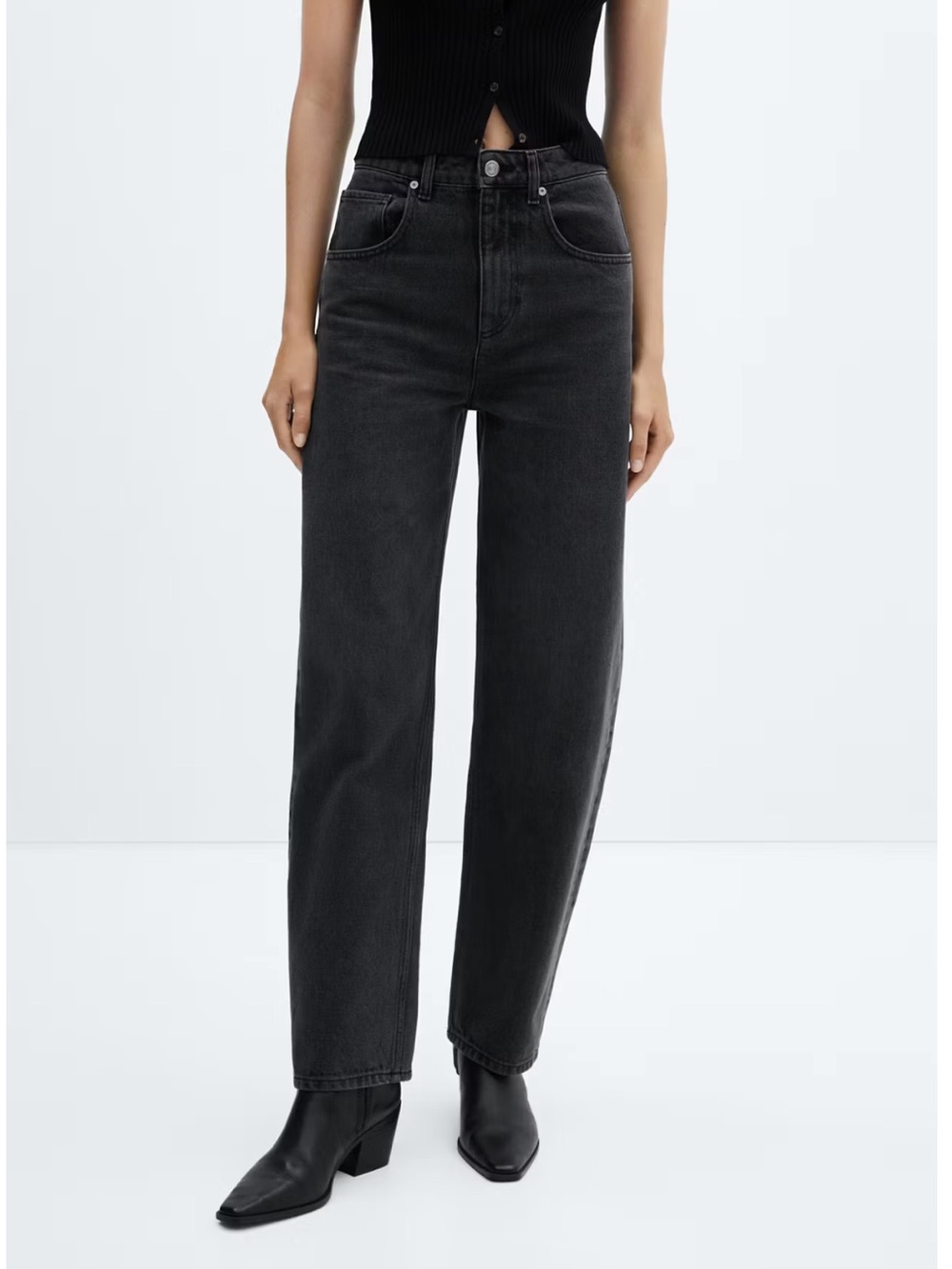 MANGO • High-waist balloon jeans